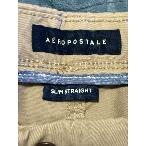 Aeropostale Pants Men's 38 *32 Tan Kahki Slim Straight NWT - Picture 5 of 6